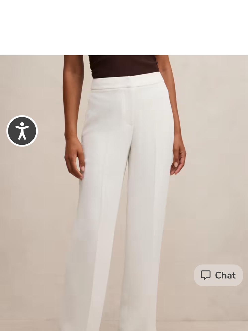Ever New Tailored Wide-Leg Trousers in White